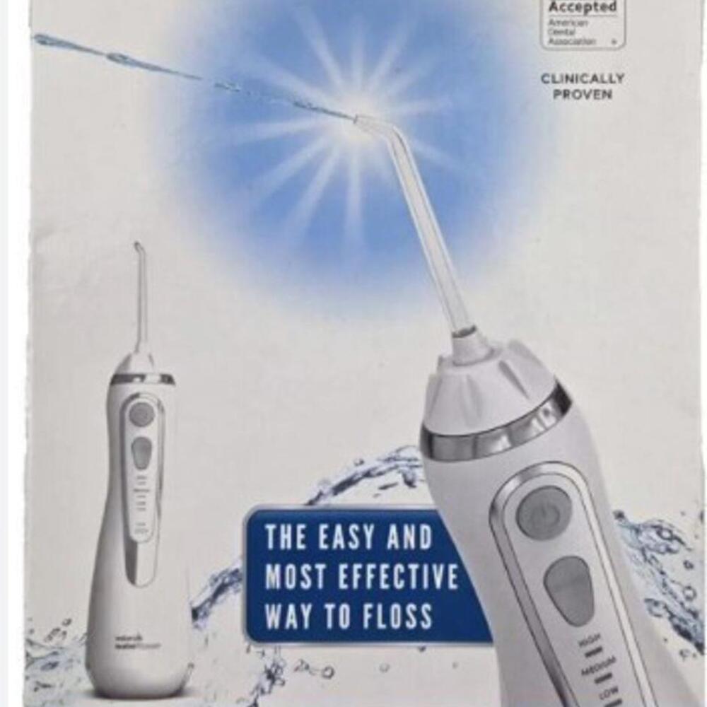 Open Box- Waterpik Cordless Advanced 2.0 Water Flosser 4 tips white (no charger)